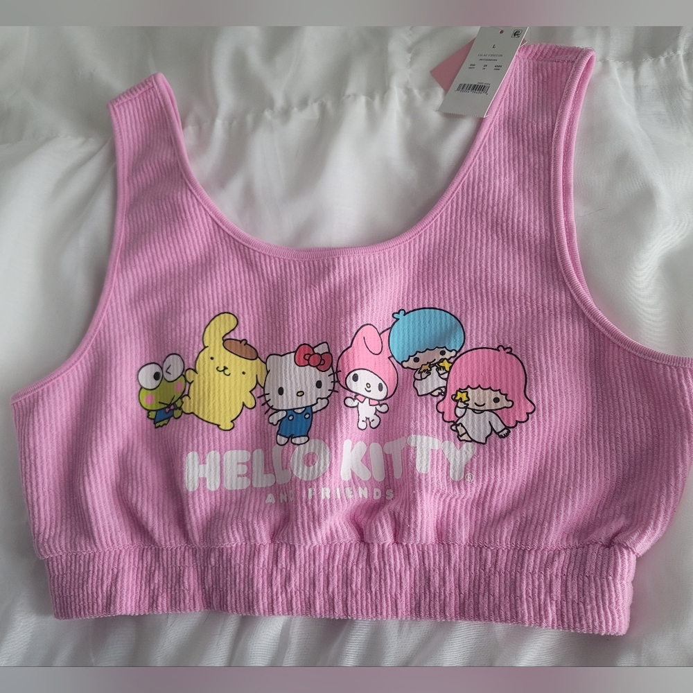 Hello and kitty and friend crop top